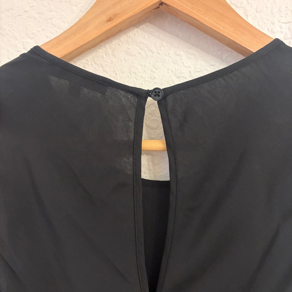 Quince Washable Stretch Silk Tank Midi Dress M Minimalist Bias Cut LBD Black - Picture 5 of 13